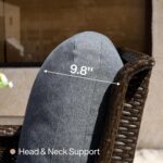 3-Piece Luxury Outdoor Swivel Wicker Furniture Set, Patio Swivel Chairs Set of 2... - Image 6