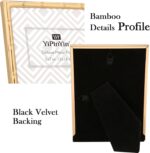 YiPinYin 8x10''Bamboo Detail Gold Metal Picture Frame with Acid Free Mat for 5x7... - Image 4