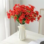 Origami Ceramic Vase with Ribbon, 7.9" H, Artistic Design Flower Vase Geometrica... - Image 3