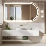 Niccy Arched LED Mirror for Bathroom, 55x30 Vanity Mirror with Light Frameless B... - Image 4