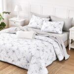 Wake In Cloud - Floral Quilt Set, Vintage Flower Shabby Chic Coquette Farmhouse ... - Image 5