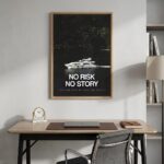 Wood Framed Motivational Office Wall Art Luxury Yacht Canvas Print, Modern Inspi... - Image 6