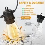 GvvooHome 200FT(50FT*4) LED Outdoor String Lights Waterproof Patio Lights with 6... - Image 3