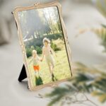 Metal Bow Picture Frame 5x7 Photo Frames with High Definition Glass Front Gift I... - Image 5