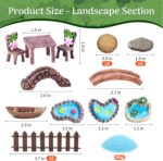 111 Pcs Mini Garden Accessories Decorations Outdoor Kit Resin Mini Figurines Owl... - Image 4