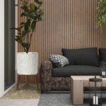 12inch Plant Pots with Wood Planter Holder Indoor Flower Pot with Gold Floral Em... - Image 6