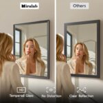 Black Bathroom Mirrors for Over Sink 30x40 Inch, Rectangle Vanity Mirror for Bed... - Image 5