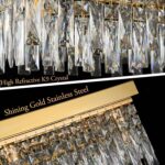 40 Inches Chandeliers for Dining Room, Gold Modern Ceiling Light for Living Room... - Image 4