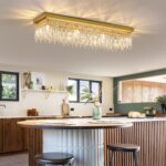 40 Inches Chandeliers for Dining Room, Gold Modern Ceiling Light for Living Room... - Image 5