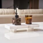 Natural Marble tray pedestal stand, Soap Dispenser Holder, Modern Marble Riser F... - Image 4