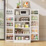 Meilocar 47in Kitchen Pantry Cabinet, Wood Kitchen Storage Pantry Cabinets Frees... - Image 4