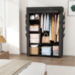 Portable Closets for Hanging Clothes, Wardrobe Closet with Hanging Rod and Cloth... - Image 6