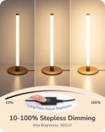 EDISHINE Modern Table Lamp, LED Slim Bedside Lamp with 360° Illumination, Steple... - Image 5