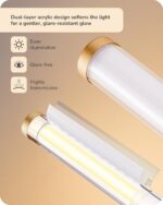 EDISHINE Modern Table Lamp, LED Slim Bedside Lamp with 360° Illumination, Steple... - Image 6