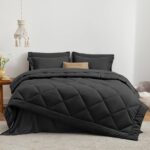 Love's cabin Twin Comforter Set Black, 5 Pieces Twin Bed in a Bag, All Season Be... - Image 3