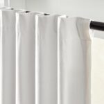 Lazzzy White Velvet Extra Long Curtains 108 Inch Length Light Filtering Curtains... - Image 3