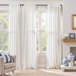 Lazzzy White Velvet Extra Long Curtains 108 Inch Length Light Filtering Curtains... - Image 4