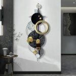ERMOFAV Modern Abstract Metal Wall Art, Gold Black and White Geometric Décor Art... - Image 10