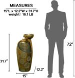 Tankana Indoor Water Fountain Feature Outdoor Garden Large Jar Floor Standing Fo... - Image 5