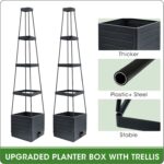 MQFORU 2 Packs Raised Garden Bed Tomato Planter with Trellis, 57" Tomato Cages f... - Image 6