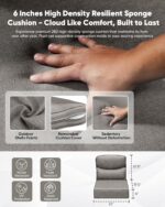 HUMMUH Luxury Patio Furniture Set 6-inch Thick Cushions High Back Swivel Rocker ... - Image 6