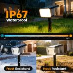 Fabrito 8 Pack Solar Spot Lights Outdoor Waterproof IP67, [108 LEDs, 4 Modes] Du... - Image 4