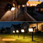 Fabrito 8 Pack Solar Spot Lights Outdoor Waterproof IP67, [108 LEDs, 4 Modes] Du... - Image 5