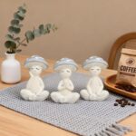 3 Pcs Mushroom Decor Figurines - Meditation Decor Statues for Living Room, Bedro... - Image 3
