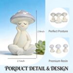 3 Pcs Mushroom Decor Figurines - Meditation Decor Statues for Living Room, Bedro... - Image 4