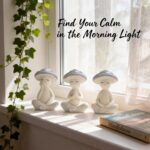 3 Pcs Mushroom Decor Figurines - Meditation Decor Statues for Living Room, Bedro... - Image 6