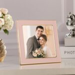 YiPinYin 4x4'' Pink Enamel Square Picture Frame with Acid Free Mat for 3x3'',wit... - Image 3