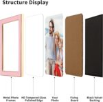 YiPinYin 4x4'' Pink Enamel Square Picture Frame with Acid Free Mat for 3x3'',wit... - Image 6