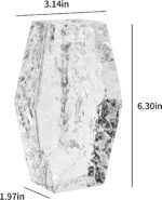 Glacier Series Crystal Vase 6.3-inch High, Modern Crystal Home Office Decor for ... - Image 3
