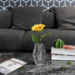 Glacier Series Crystal Vase 6.3-inch High, Modern Crystal Home Office Decor for ... - Image 8