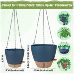 Self-Watering Hanging Planters with Water Level Window, 8/10 Inch Indoor Outdoor... - Image 3
