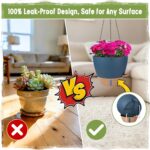 Self-Watering Hanging Planters with Water Level Window, 8/10 Inch Indoor Outdoor... - Image 6