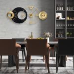 39x19 Inch Modern Abstract Wall Clock Silent Non-Ticking Battery Operated, Decor... - Image 5
