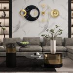 39x19 Inch Modern Abstract Wall Clock Silent Non-Ticking Battery Operated, Decor... - Image 6