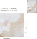 Framed Neutral Abstract Wall Art Set - Pastel Duotone Tan and White Abstract Ill... - Image 3