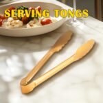 4 Pack Gold Serving Tongs,Metal Serving tongs,for buffet,party,9 Inch,Gold Utens... - Image 3