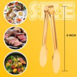 4 Pack Gold Serving Tongs,Metal Serving tongs,for buffet,party,9 Inch,Gold Utens... - Image 5
