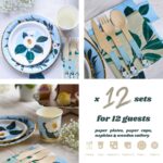 𝐄𝐖𝐈 𝐃𝐞𝐬𝐢𝐠𝐧𝐞𝐫 123pcs Camellia Floral Afternoon Tea Party Supplies Set for 12 gues... - Image 5