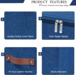Storage Bins with Zipper Lid Foldable Fabric Lidded Storage Boxes Baskets Cubes ... - Image 4