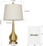 Rinweey 26" Gold Lamps Set of 2 for Living Room, Touch Control Table Lamps for B... - Image 3