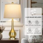 Rinweey 26" Gold Lamps Set of 2 for Living Room, Touch Control Table Lamps for B... - Image 4