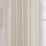 Farmhouse Curtains 84 Inches Long 2 Panels Natural Linen Textured Ruffle Curtain... - Image 5