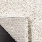 SAFAVIEH Milan Shag Collection Area Rug - 6' x 9', Ivory, Solid Design, Non-Shed... - Image 5