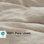 Simple&Opulence 100% Washed Linen Duvet Cover Set with Embroidered,3 Pieces Soft... - Image 3