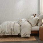 Simple&Opulence 100% Washed Linen Duvet Cover Set with Embroidered,3 Pieces Soft... - Image 6