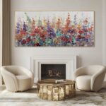 XIANSHOU Colorful Oversized Wall Art Flower Wall Decor Modern Canvas Posters 32"... - Image 4